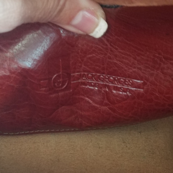 Jack Georges vintage leather messenger briefcase crossbody shoulder laptop bag - Picture 10 of 16